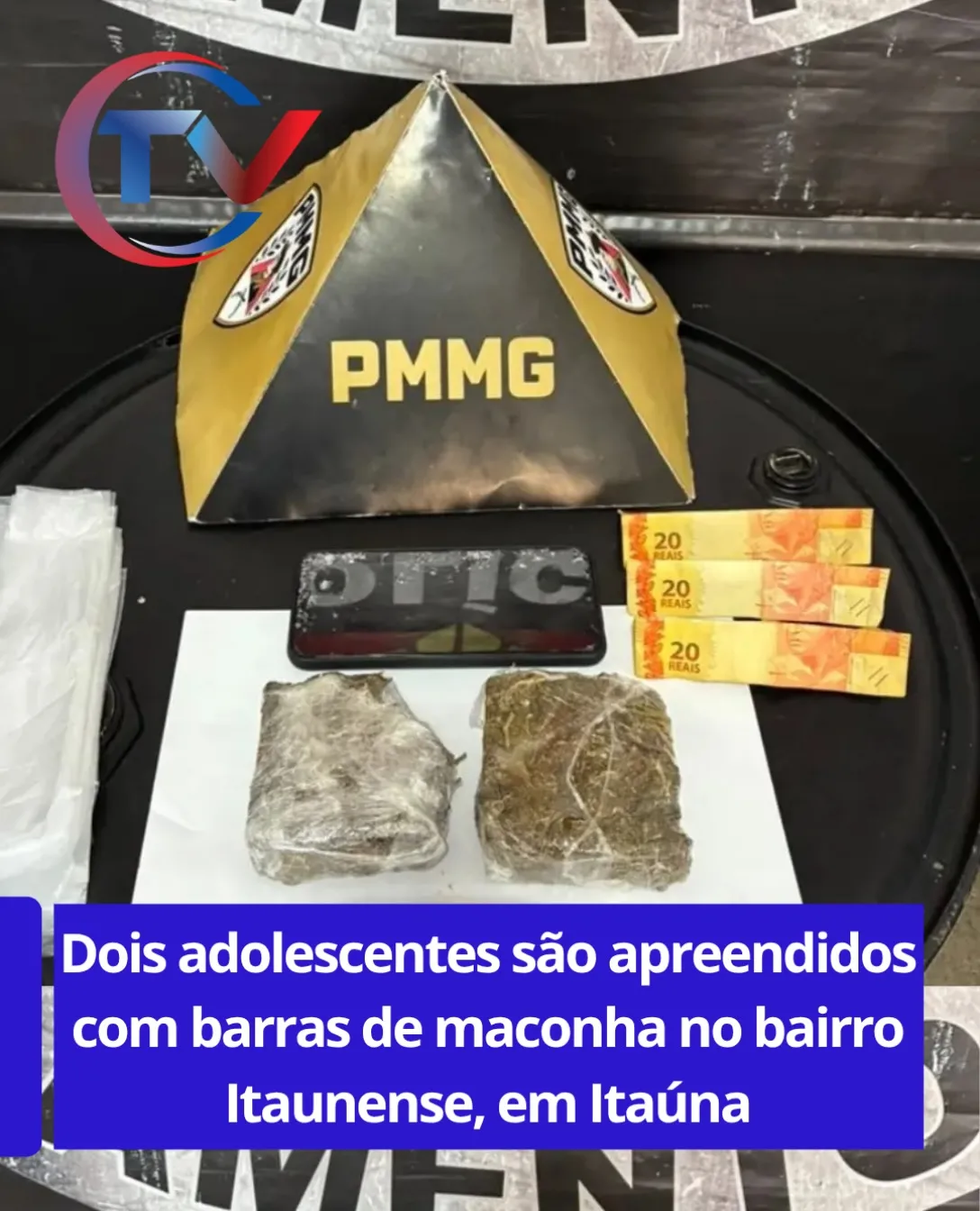 Adolescentes apreendidos por tráfico de drogas no bairro Itaunense