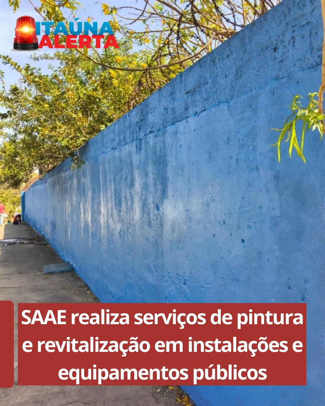 SAAE de Itaúna realiza pintura em reservatório, lixeiras e ETA