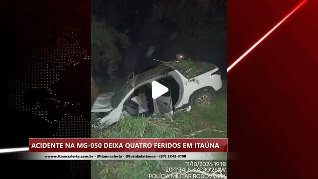 Colisão na MG-050 deixa quatro pessoas feridas