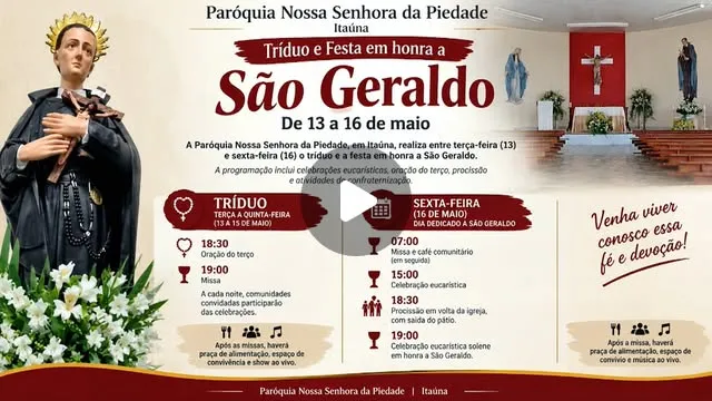 Festa de São Geraldo - 13 a 16 de outubro