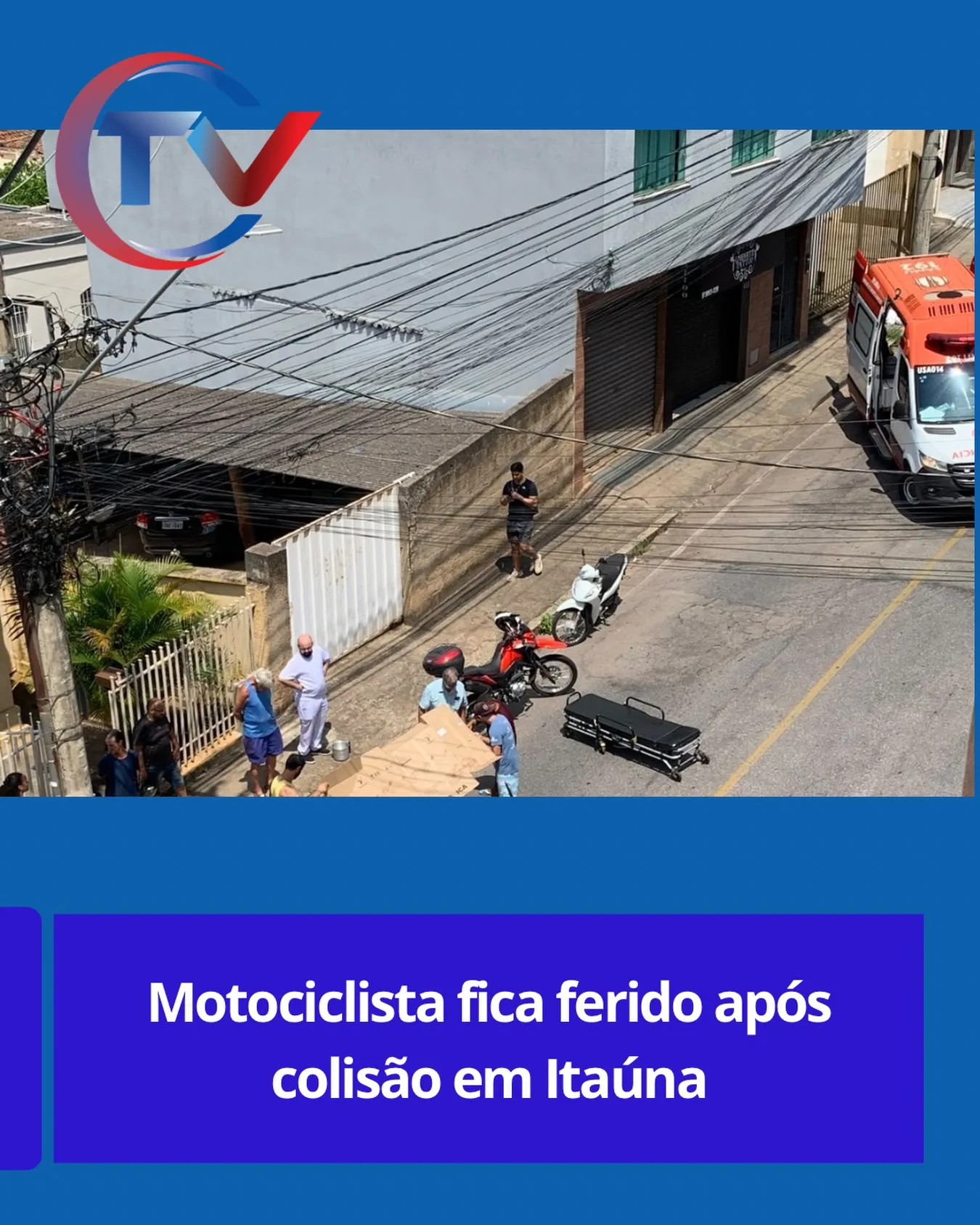 Acidente entre motos deixa motociclista ferido