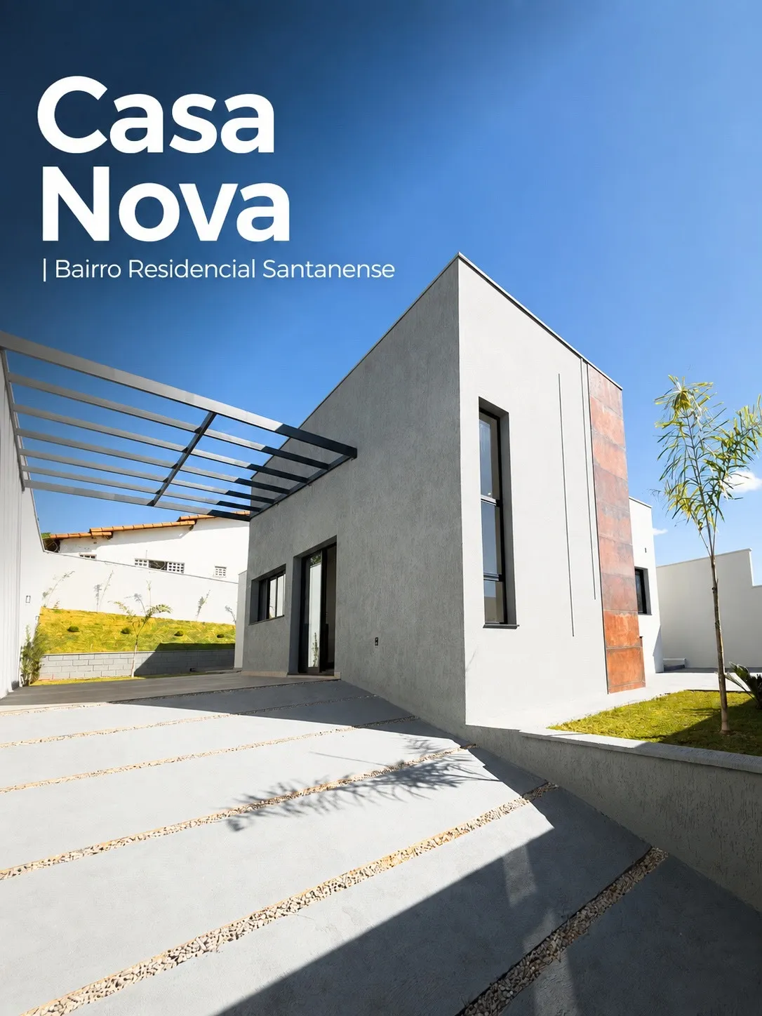Casa nova 3 quartos no Residencial Santanense