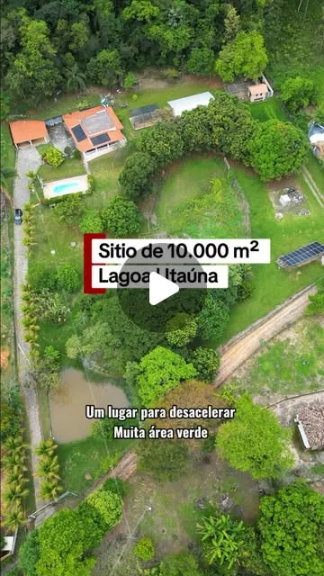 Sítio 10.000 m² com lagoa e piscina aquecida