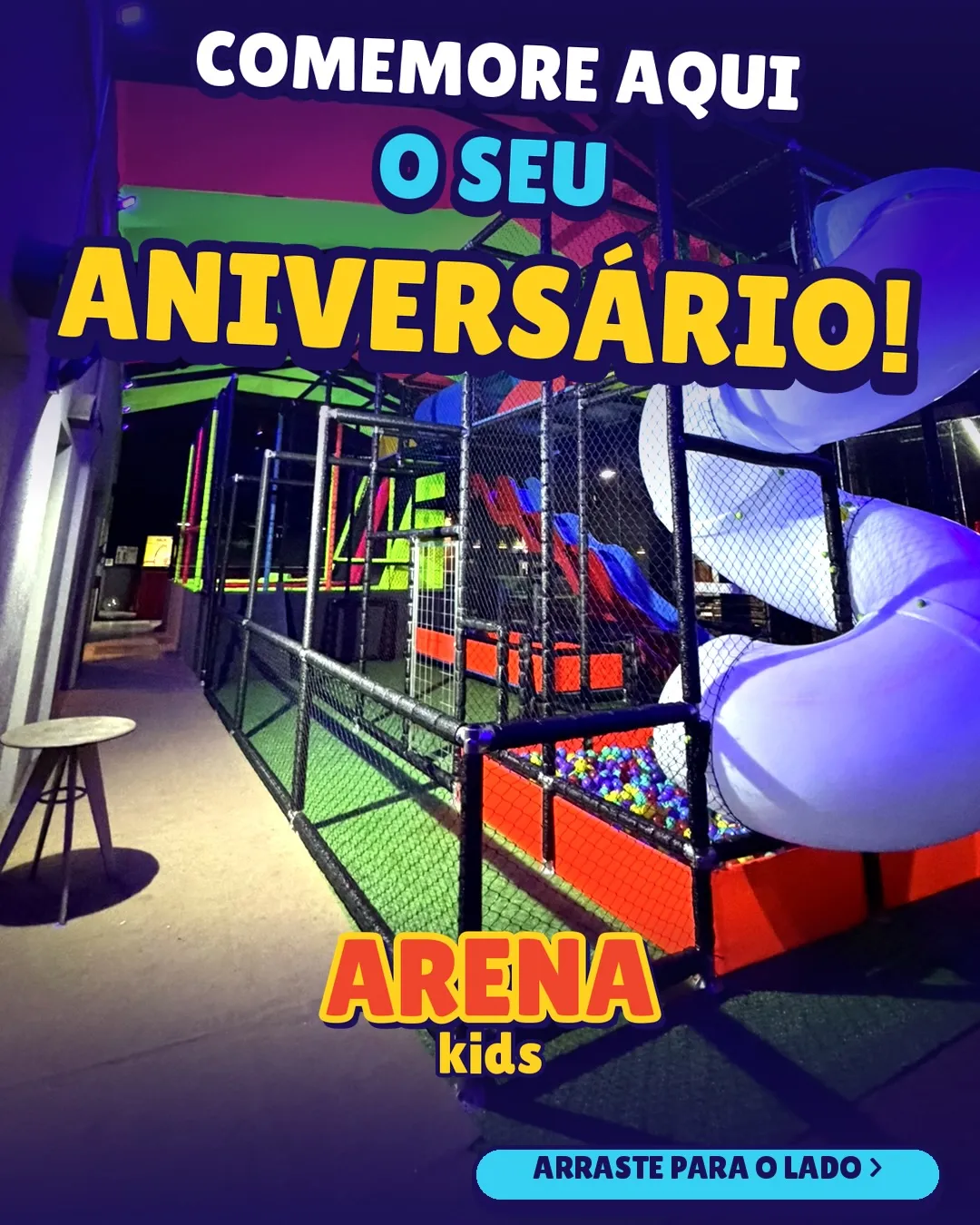 Festa de aniversário infantil no Arena Kids