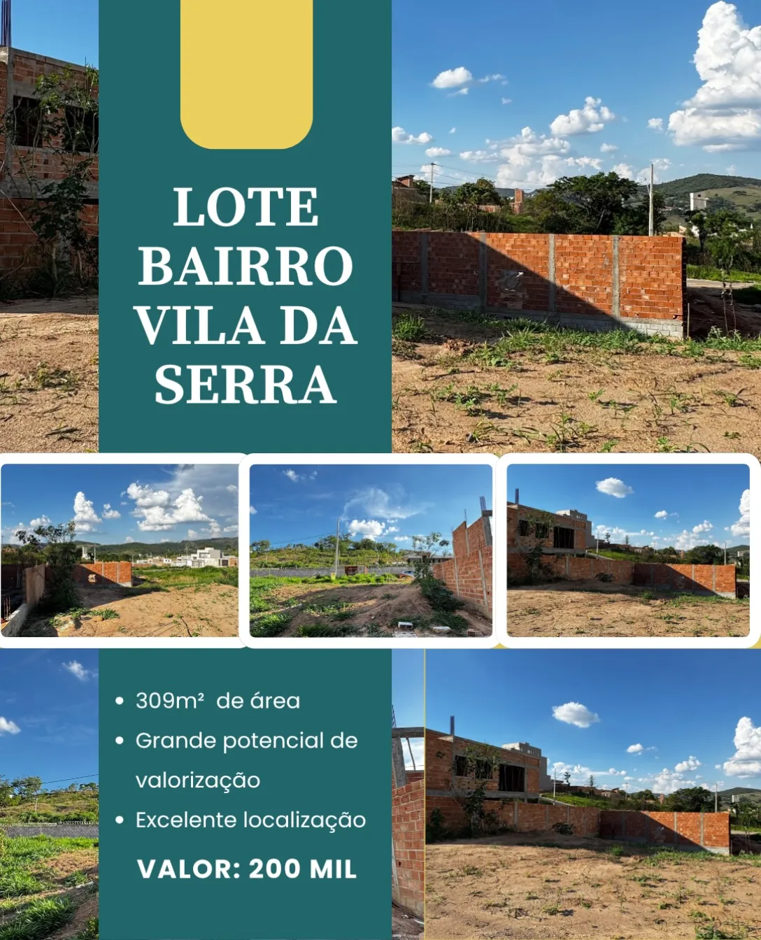 Lote 309 m² à venda na Vila da Serra