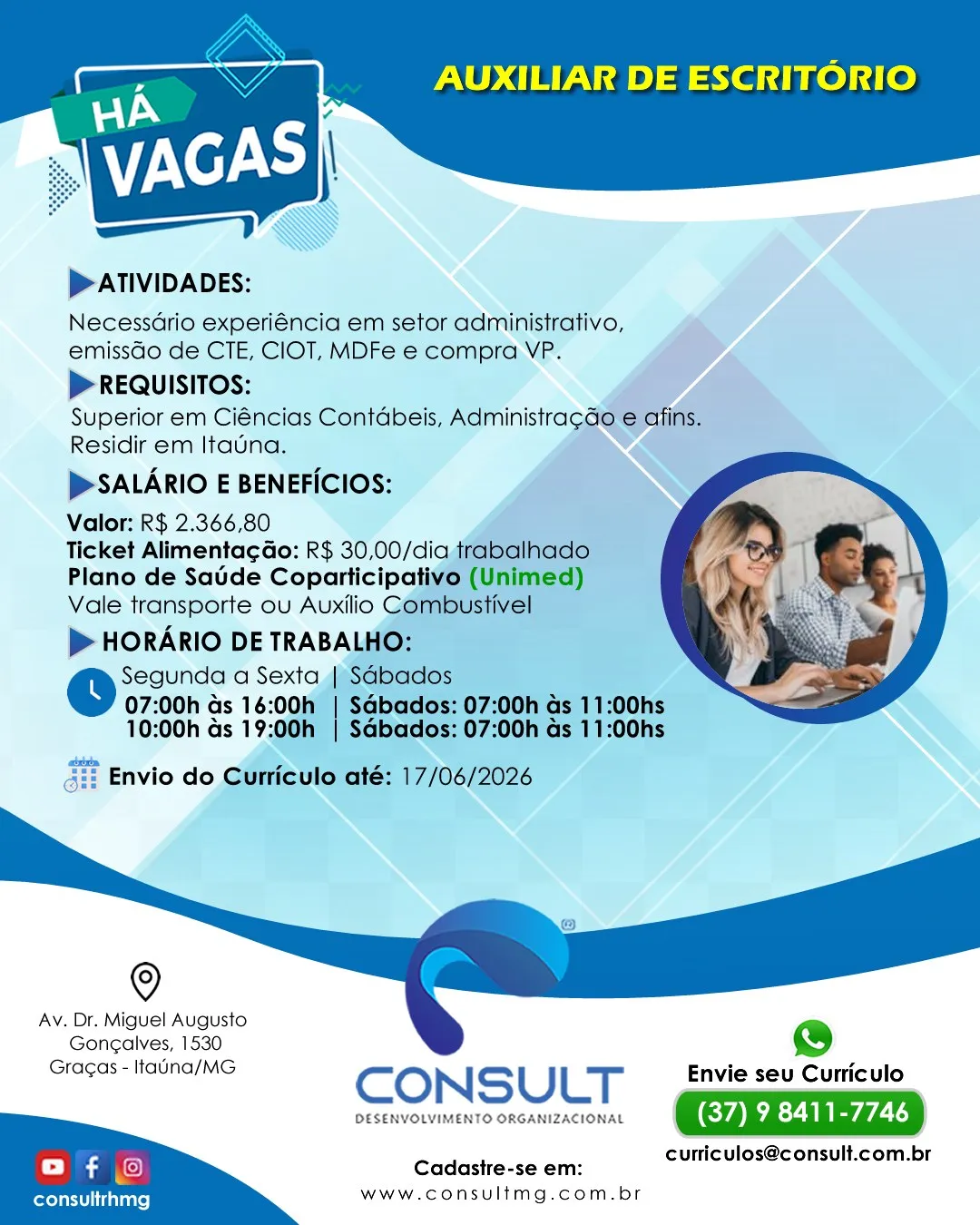 🗂️💼 OPORTUNIDADE DE EMPREGO – AUXILIAR DE ESCRITÓRIO 💼🗂️