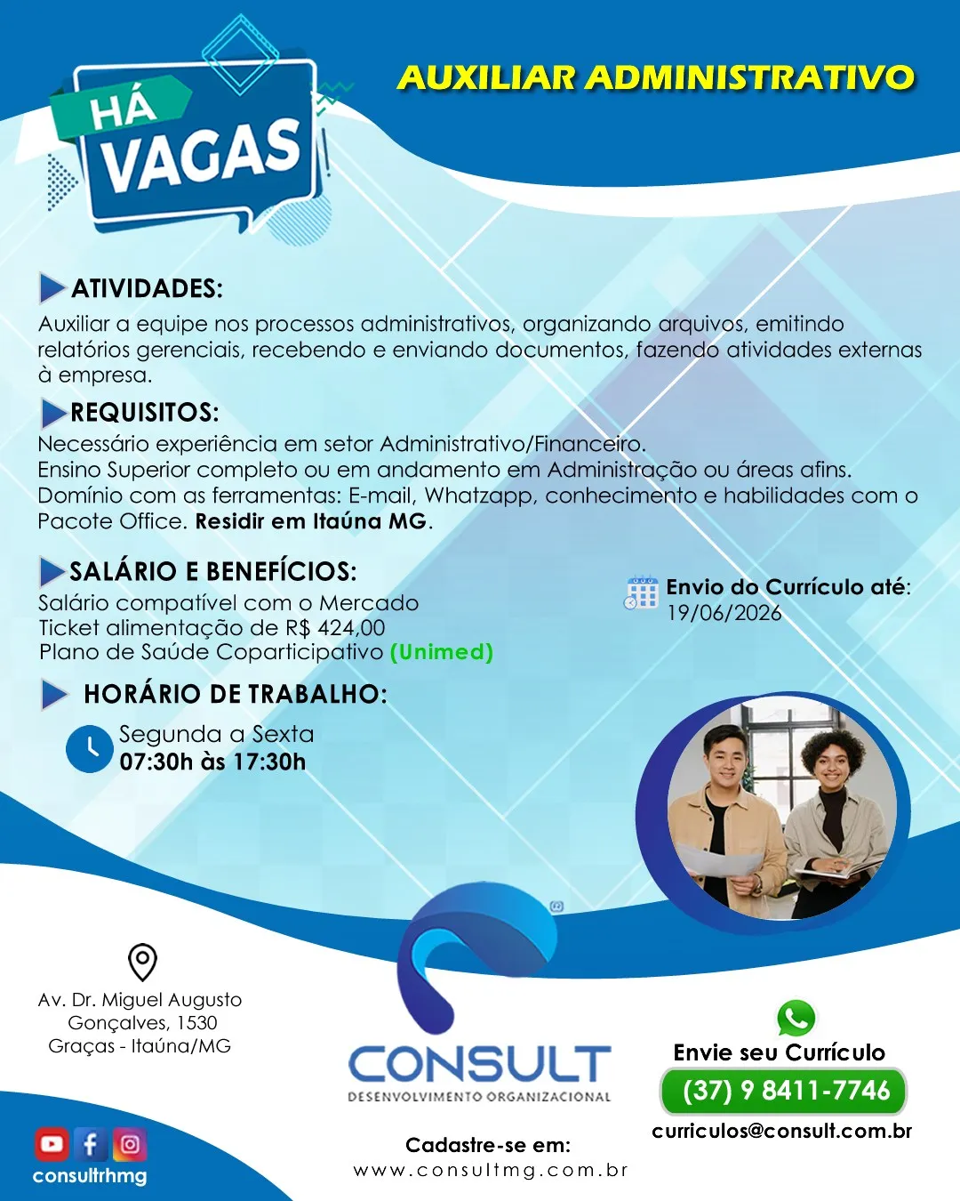 🗂️💼 OPORTUNIDADE DE EMPREGO – AUXILIAR ADMINISTRATIVO 💼🗂️