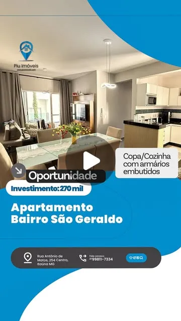 Apartamento 3 quartos com planejados no São Geraldo