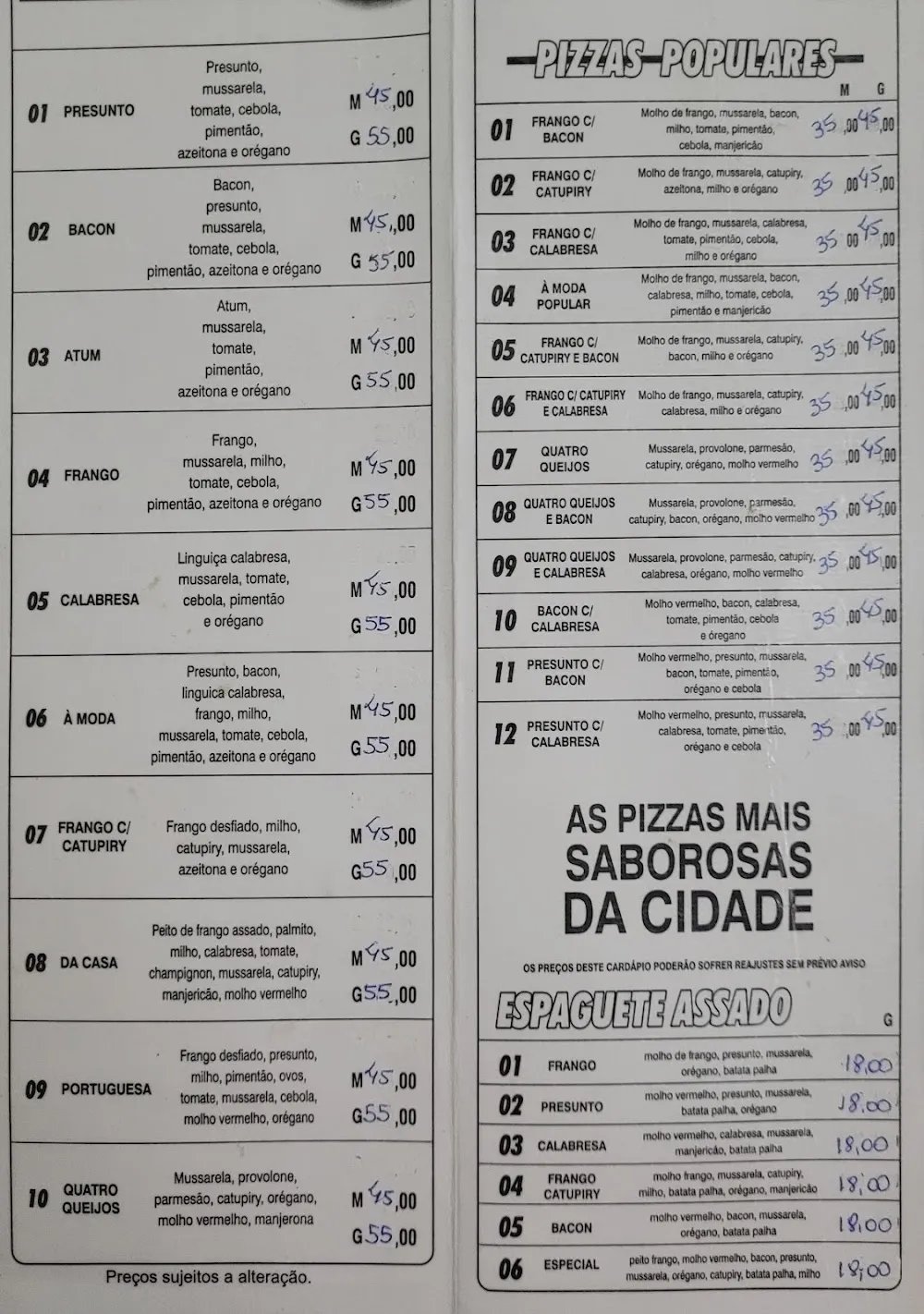 Casa da Pizza – pizzaria aberta de terça a domingo à noite