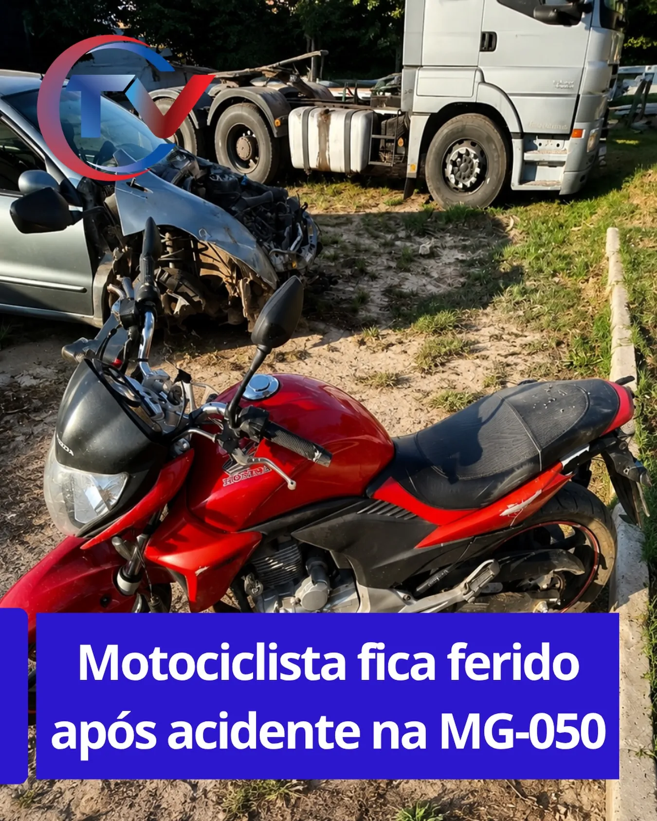 Motociclista ferido em acidente na MG-050, Divinópolis