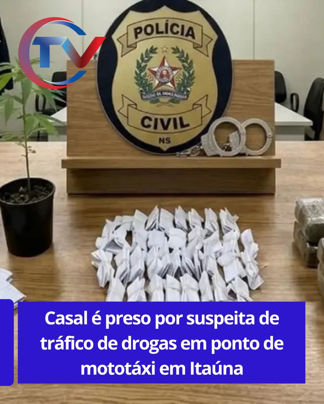 Casal preso por tráfico de drogas no bairro Piedade