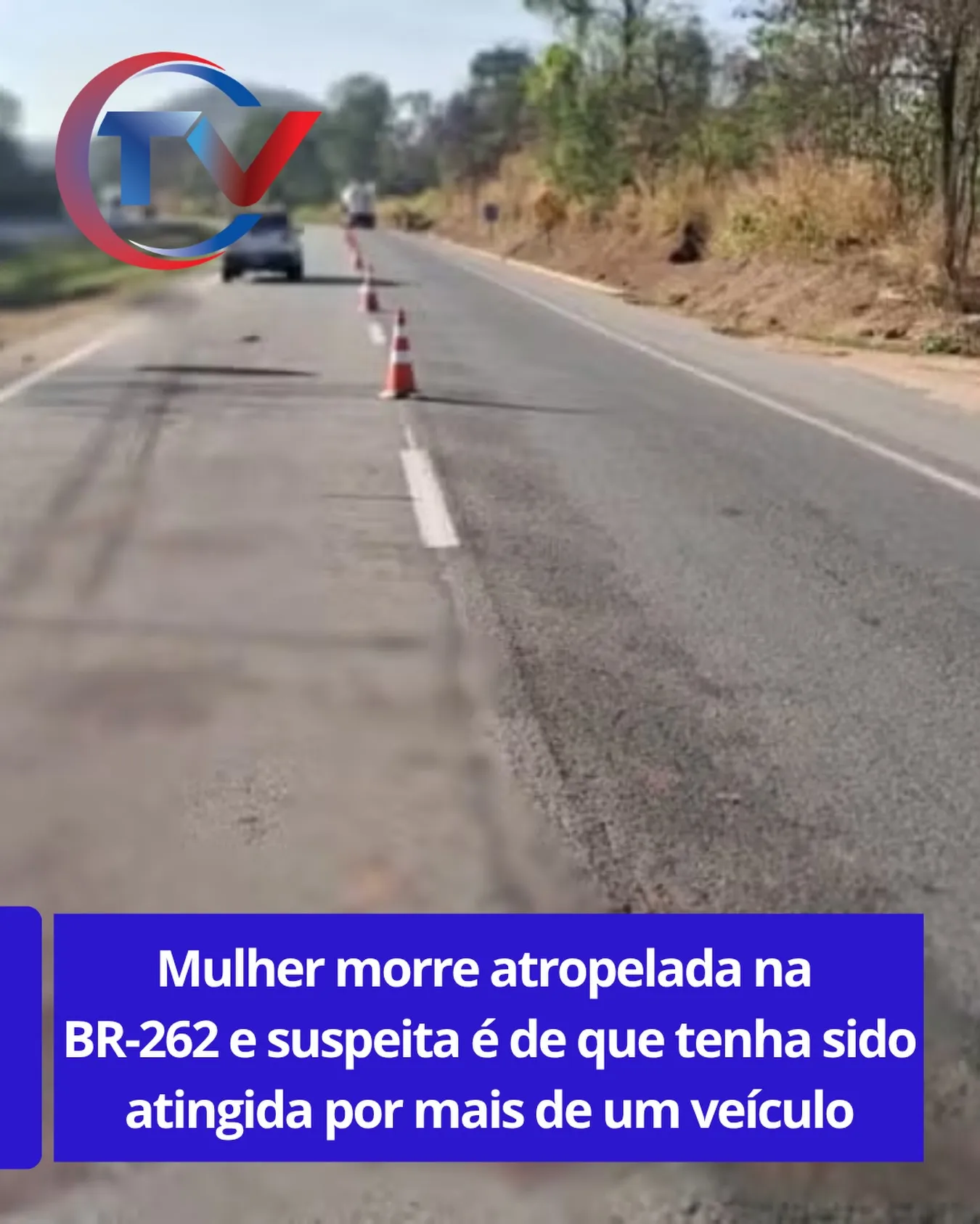 Mulher morre atropelada na BR-262 em Igaratinga