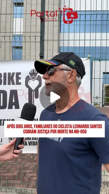 Ciclistas cobram justiça pela morte de Leonardo Santos na MG-050