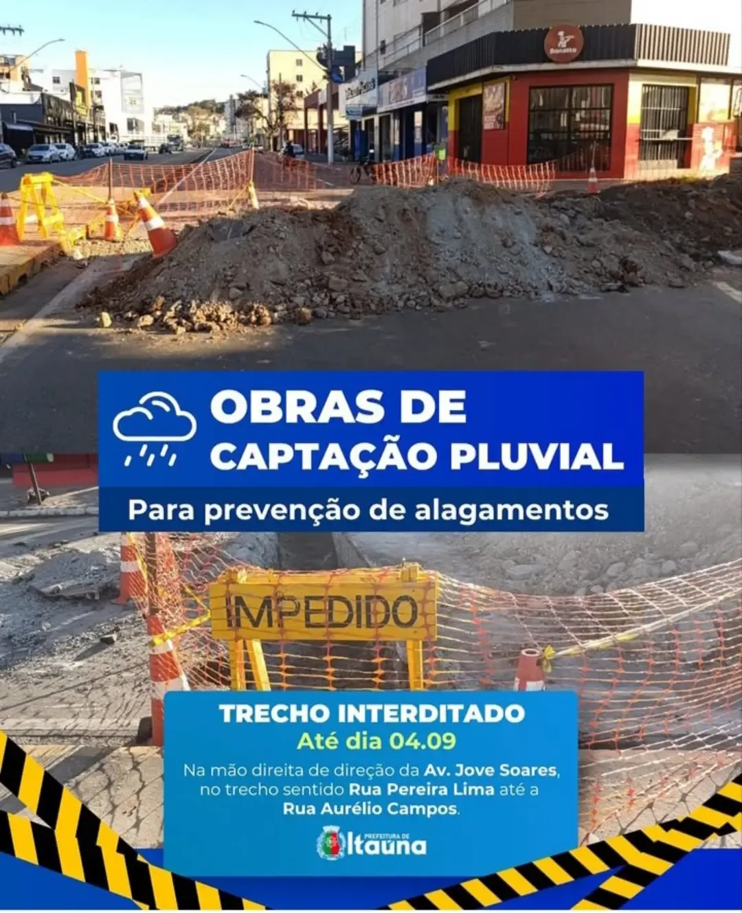 Obras na Avenida Jove Soares alteram trânsito até 4 de setembro