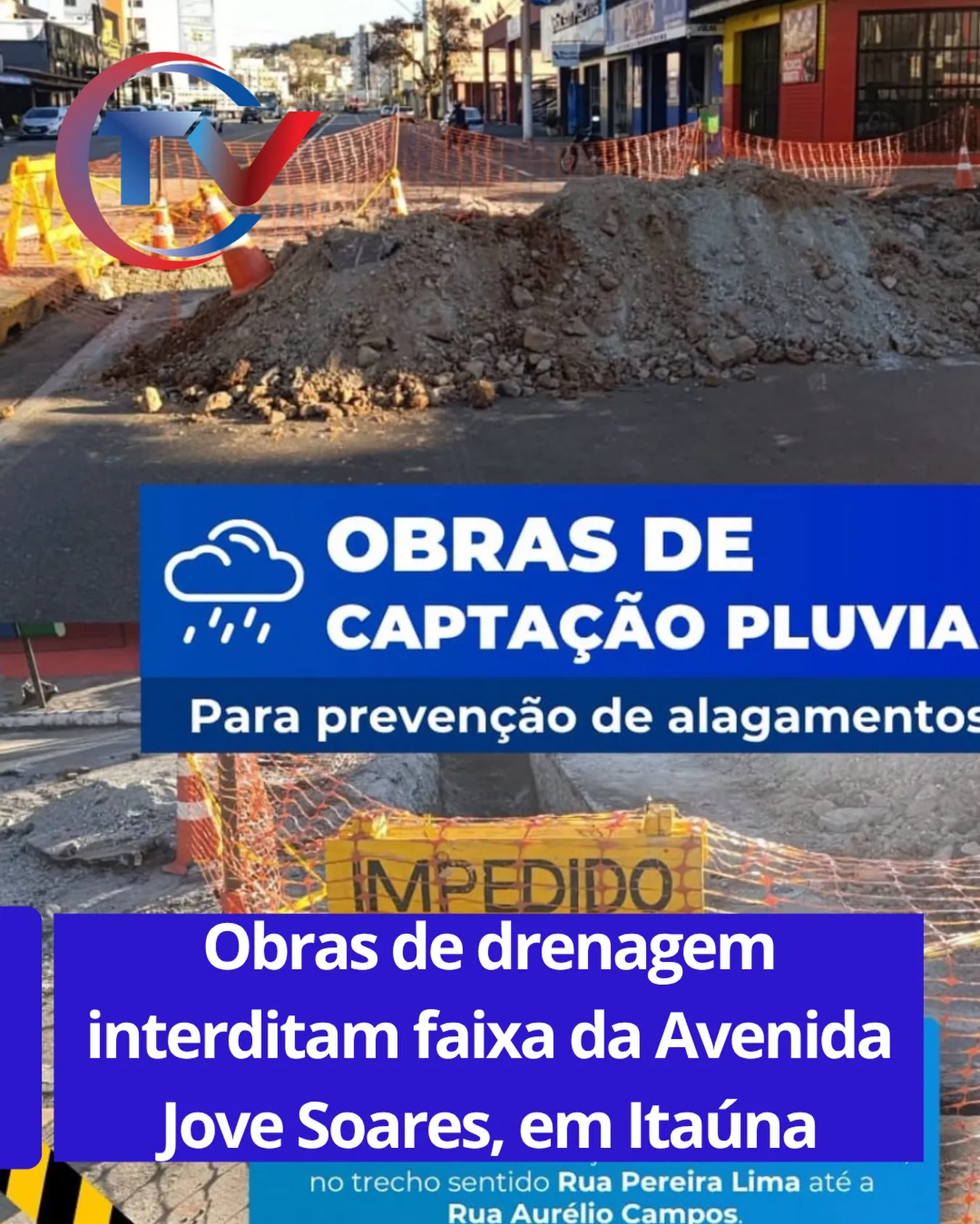 Obras interditam faixa da Avenida Jove Soares