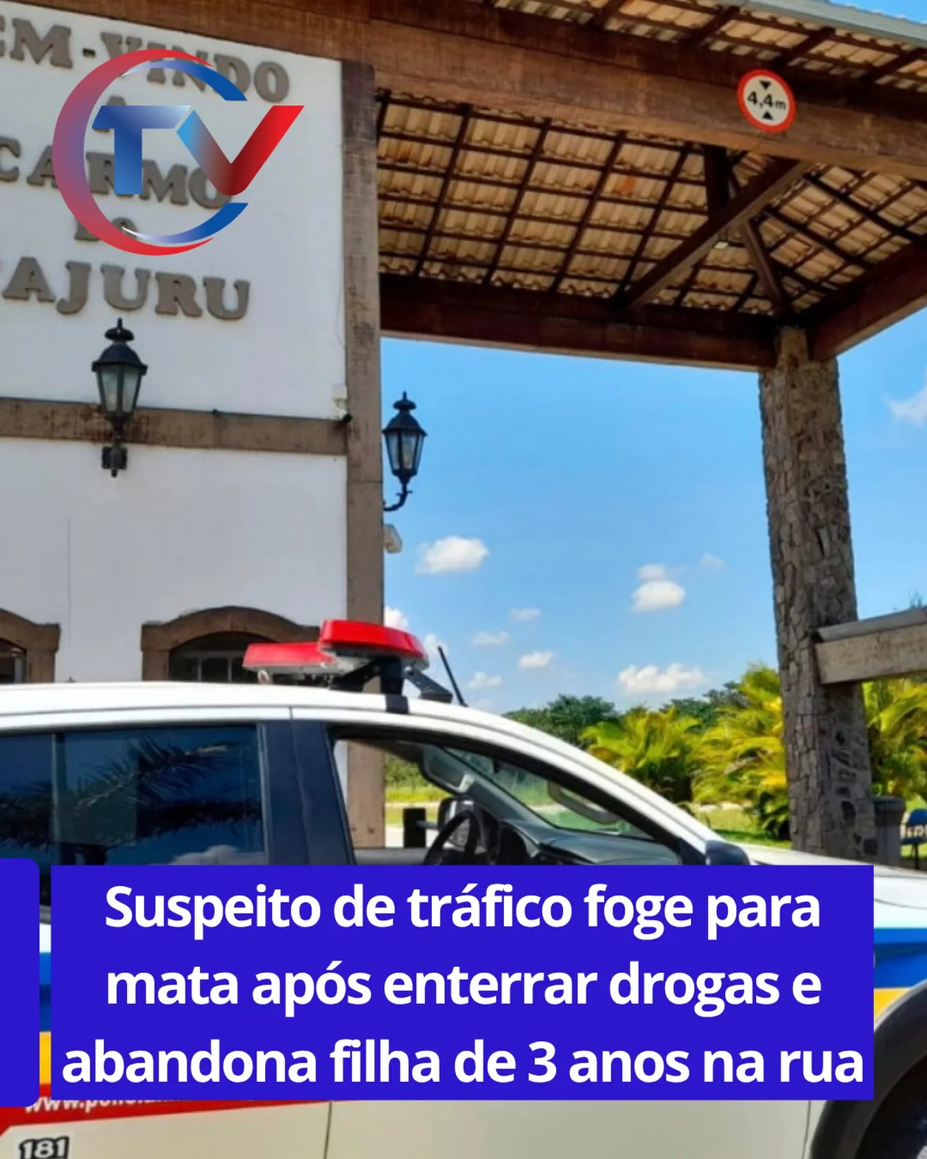 Suspeito de tráfico foge de operação da PM em Carmo do Cajuru