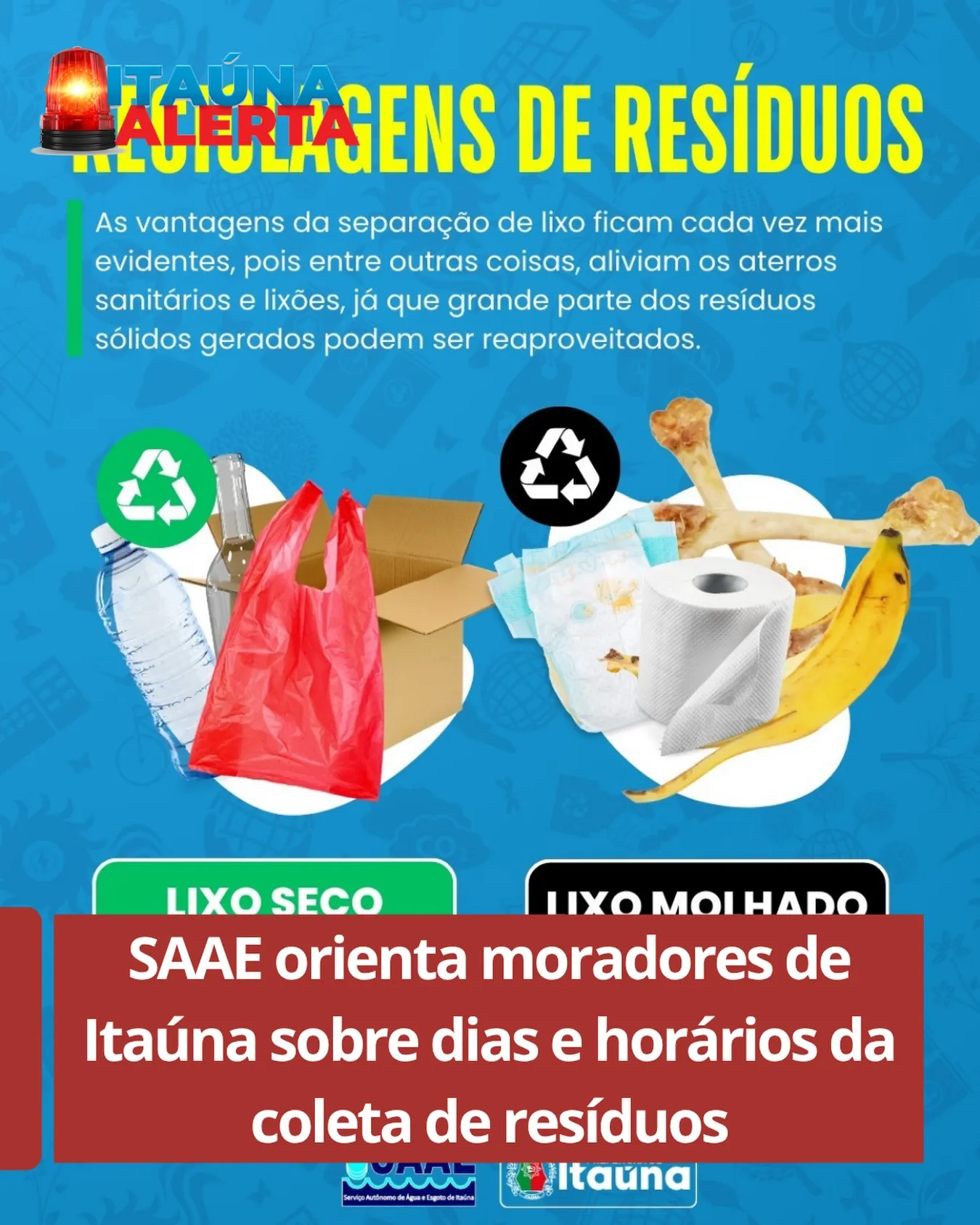 SAAE orienta sobre coleta de lixo e Cata-Móveis