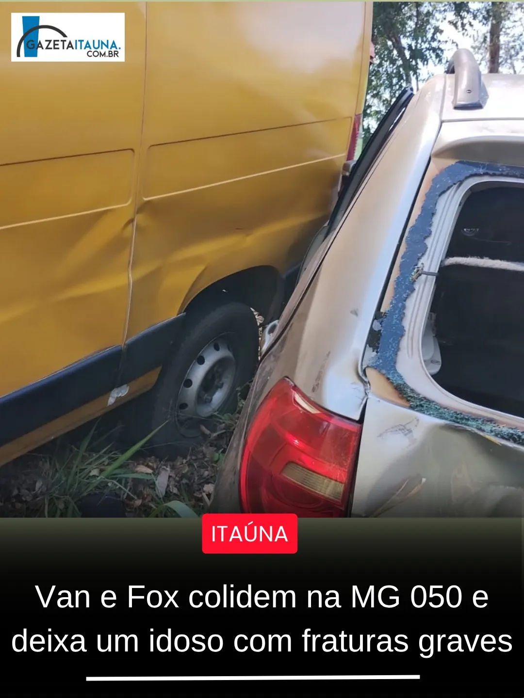 Colisão traseira na MG-050 deixa dois feridos