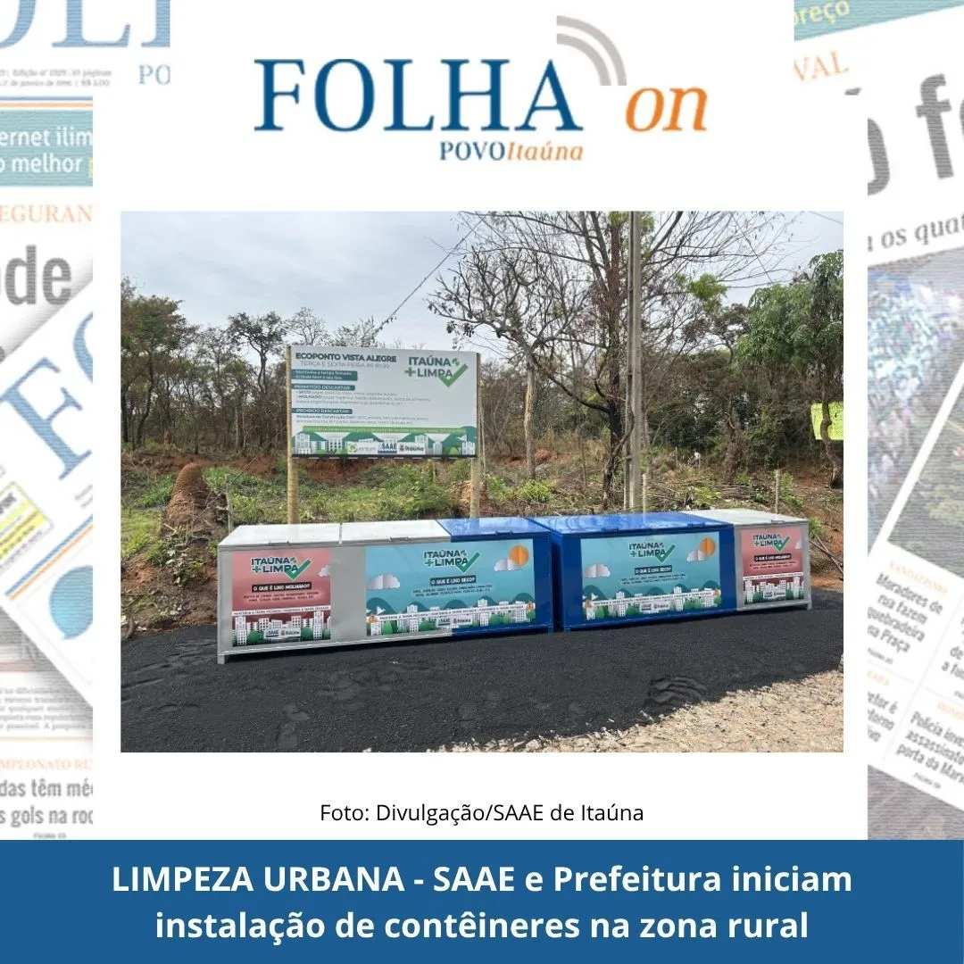 Contêineres para coleta seletiva na Zona Rural