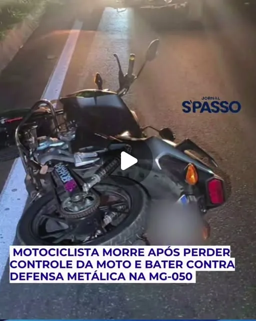 Motociclista morre ao bater contra defensa na MG-050