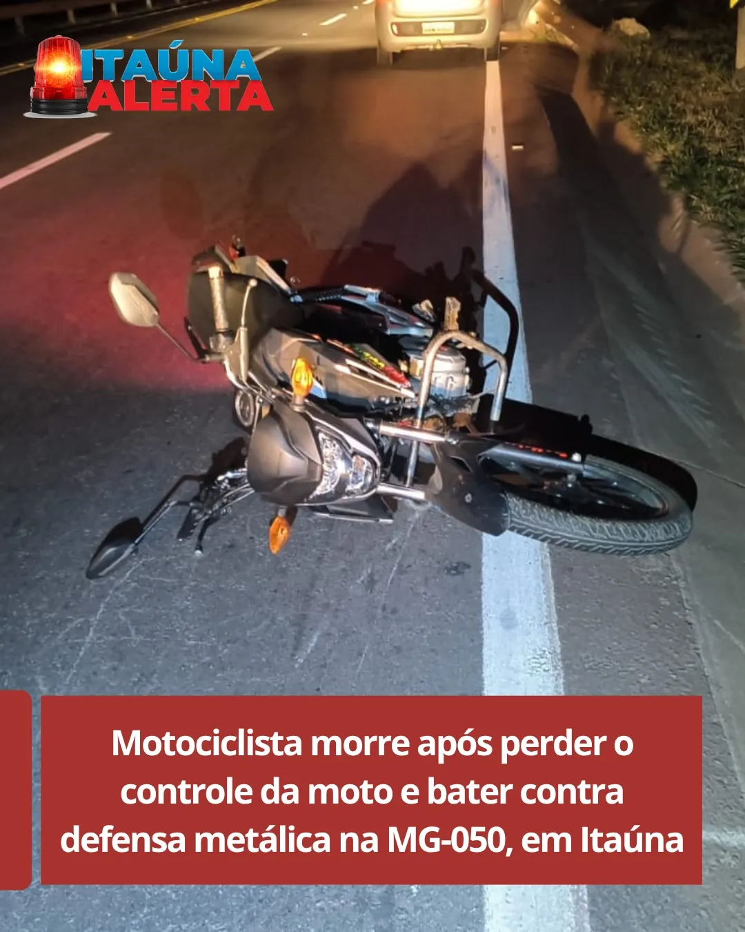 Motociclista morre em acidente na MG-050