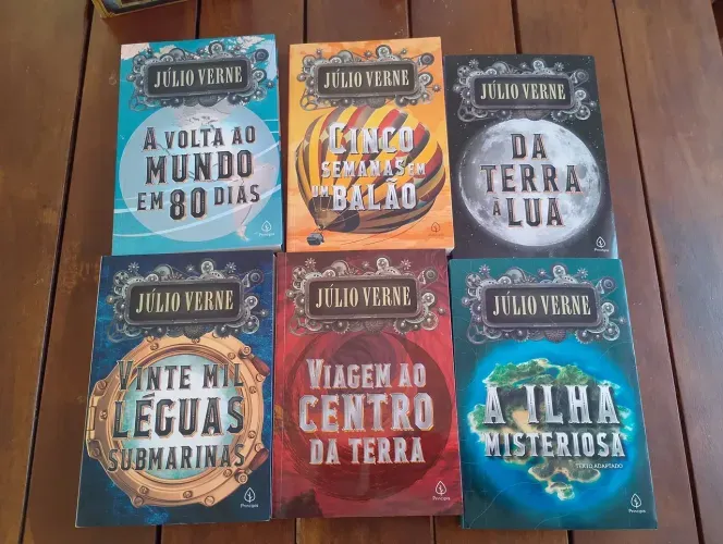 Kit com 6 livros de Júlio Verne