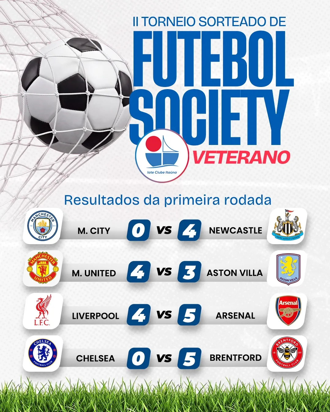 II Torneio Futebol Society Veterano – Primeira Rodada