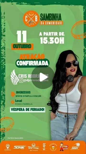 DJ Cris Rodrigues ao vivo no Fogo Parrilla