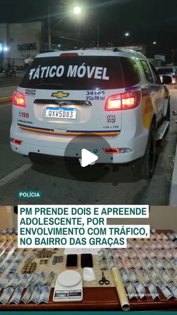 PM prende dois e apreende adolescente por tráfico no bairro das Graças