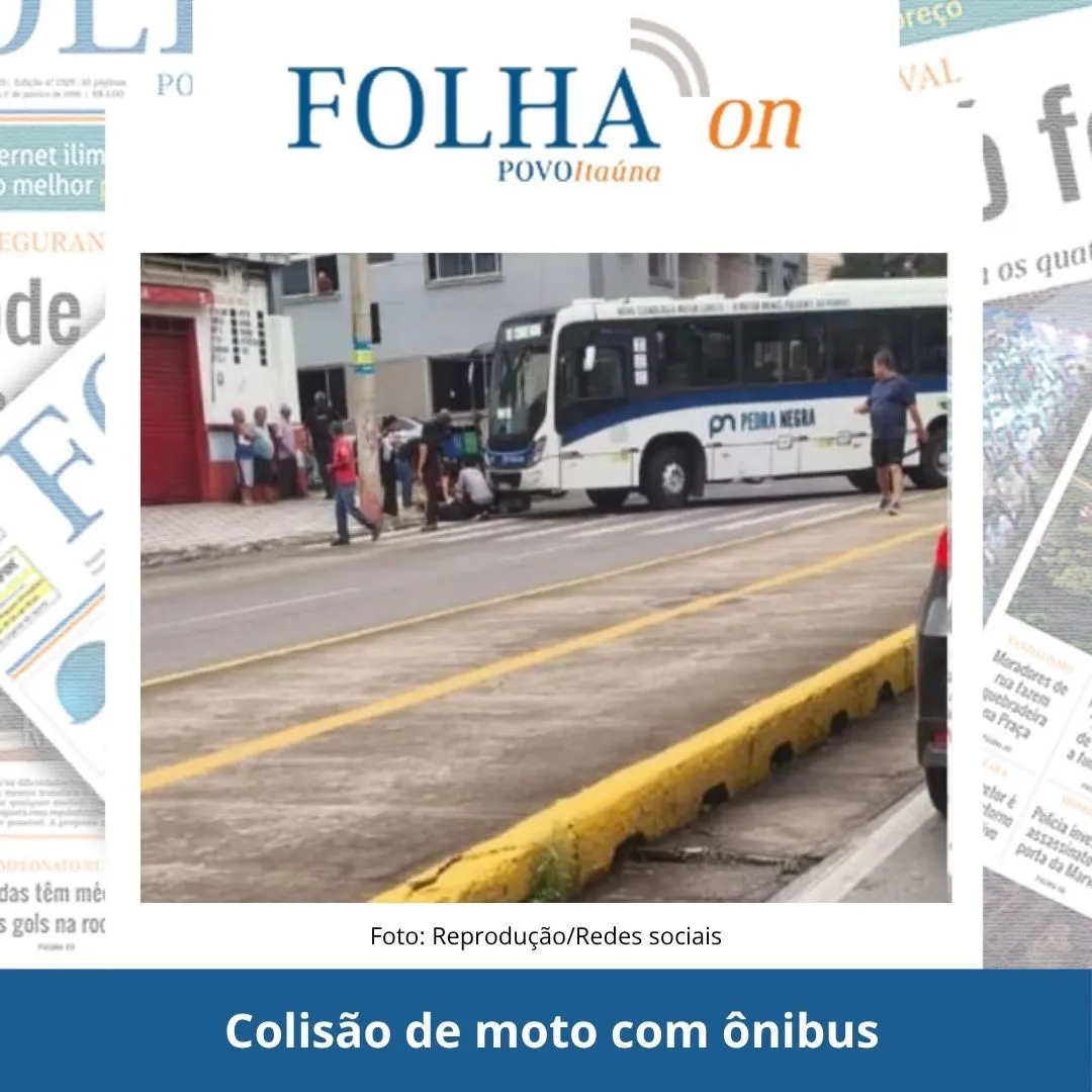 Acidente entre ônibus e moto na Avenida Jove Soares
