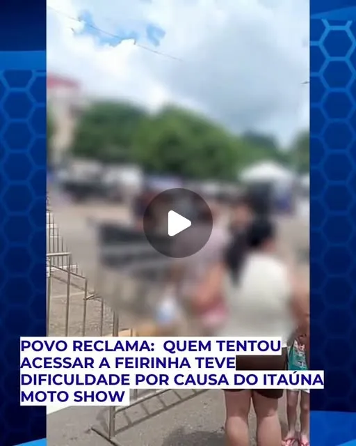 Feirinha da praça Celi tem acesso bloqueado durante o Itaúna Moto Show