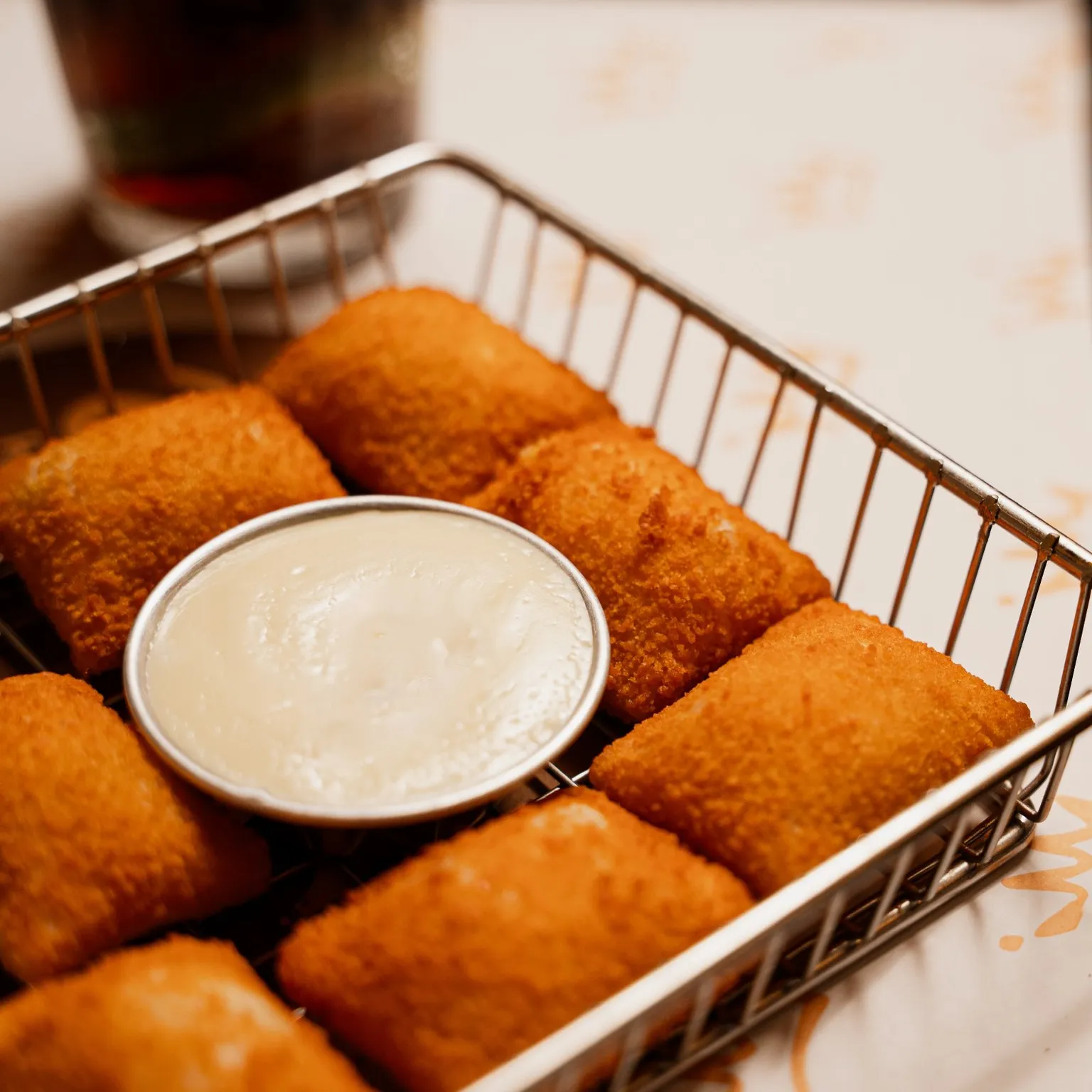 Almofadinhas de queijo gouda no Fanz Burgers