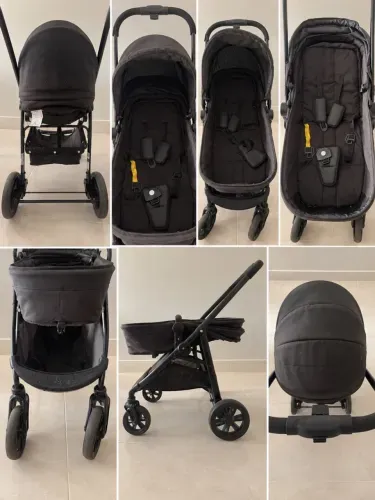 Carrinho de Bebê Galzerano Olympus New Black + Bebê conforto E Base GALZERANO 0-13 Kg