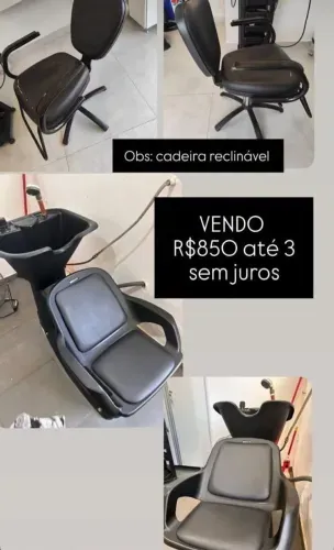 Vendo lavatório e cadeira