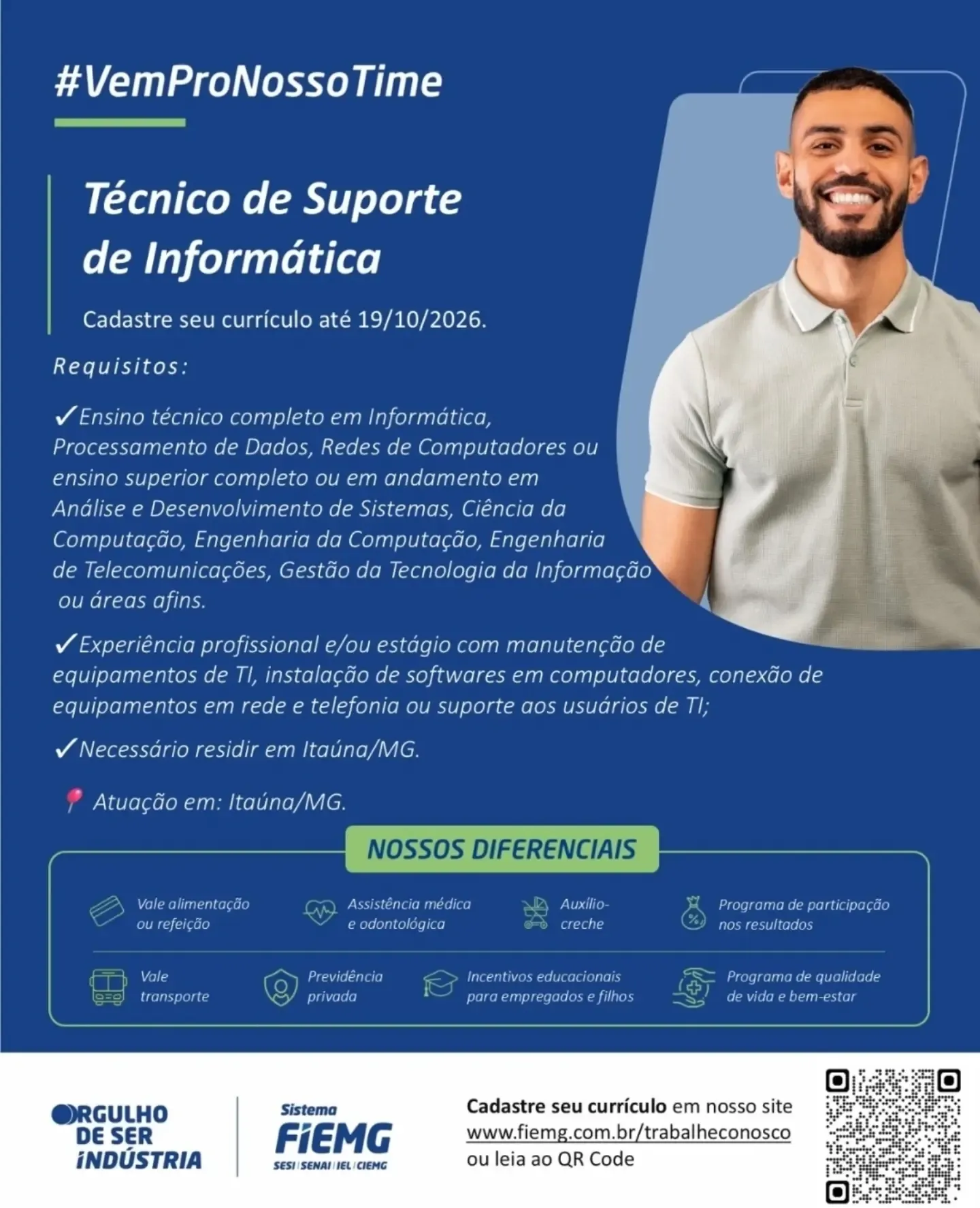 Técnico de Suporte de Informática – Vaga Aberta