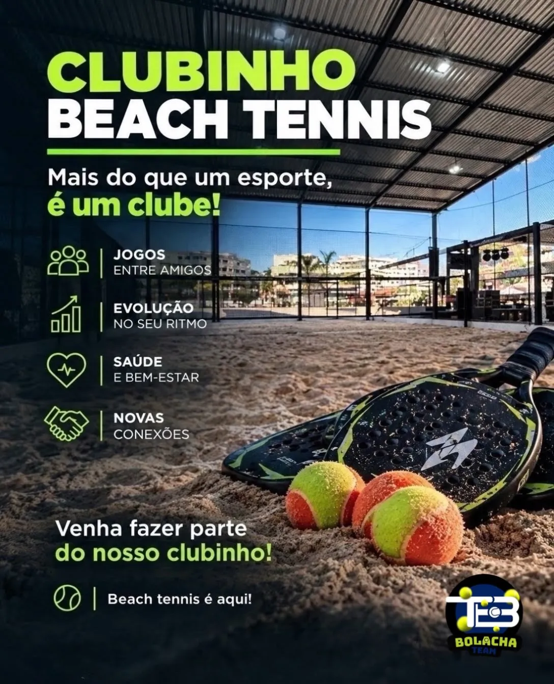 Clubinho de Beach Tennis – Aulas Bolacha Team