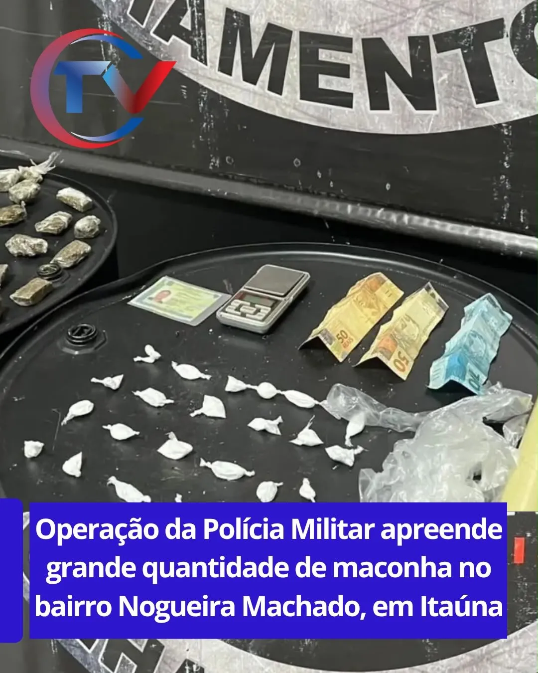 PM apreende drogas no bairro Nogueira Machado