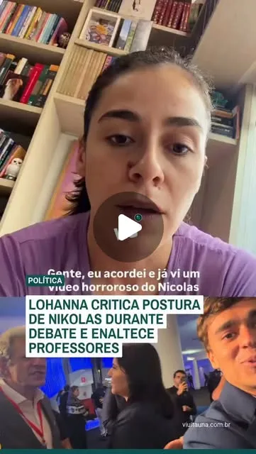 Lohanna critica postura de Nikolas durante debate
