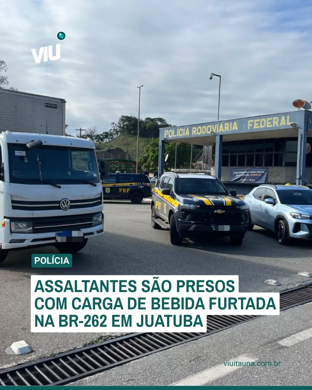 Assaltantes presos com bebidas furtadas em Juatuba