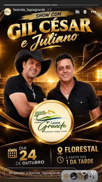 Show com Gil César e Juliano – Fazenda Lagoa Grande