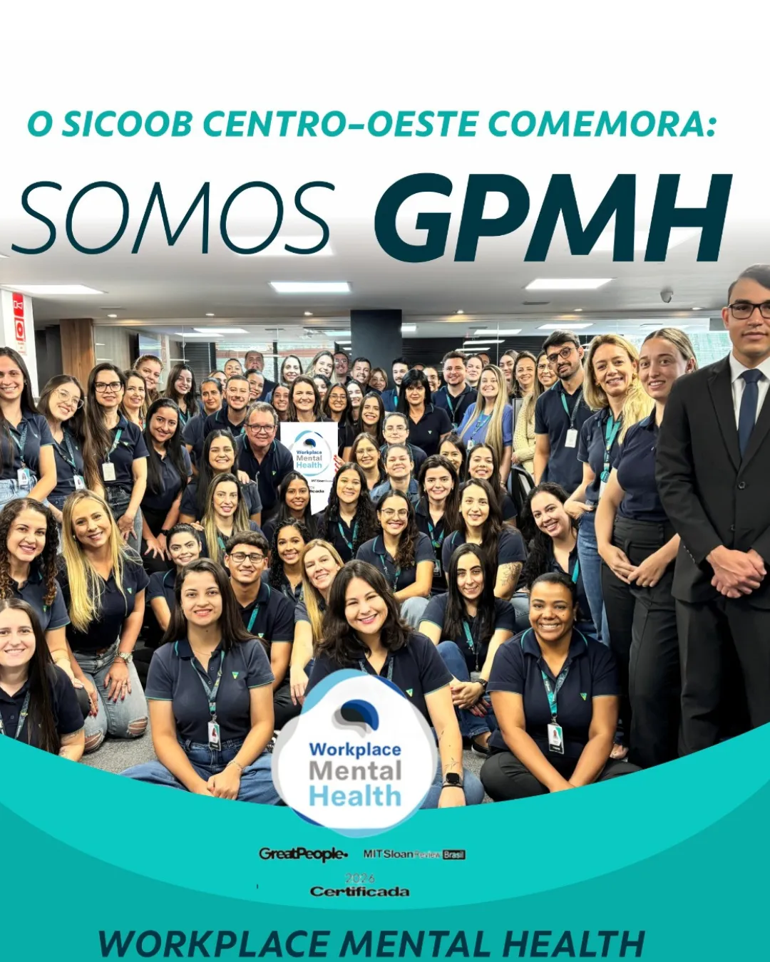 Sicoob Centro-Oeste recebe selo por ações de cuidado com a saúde mental
