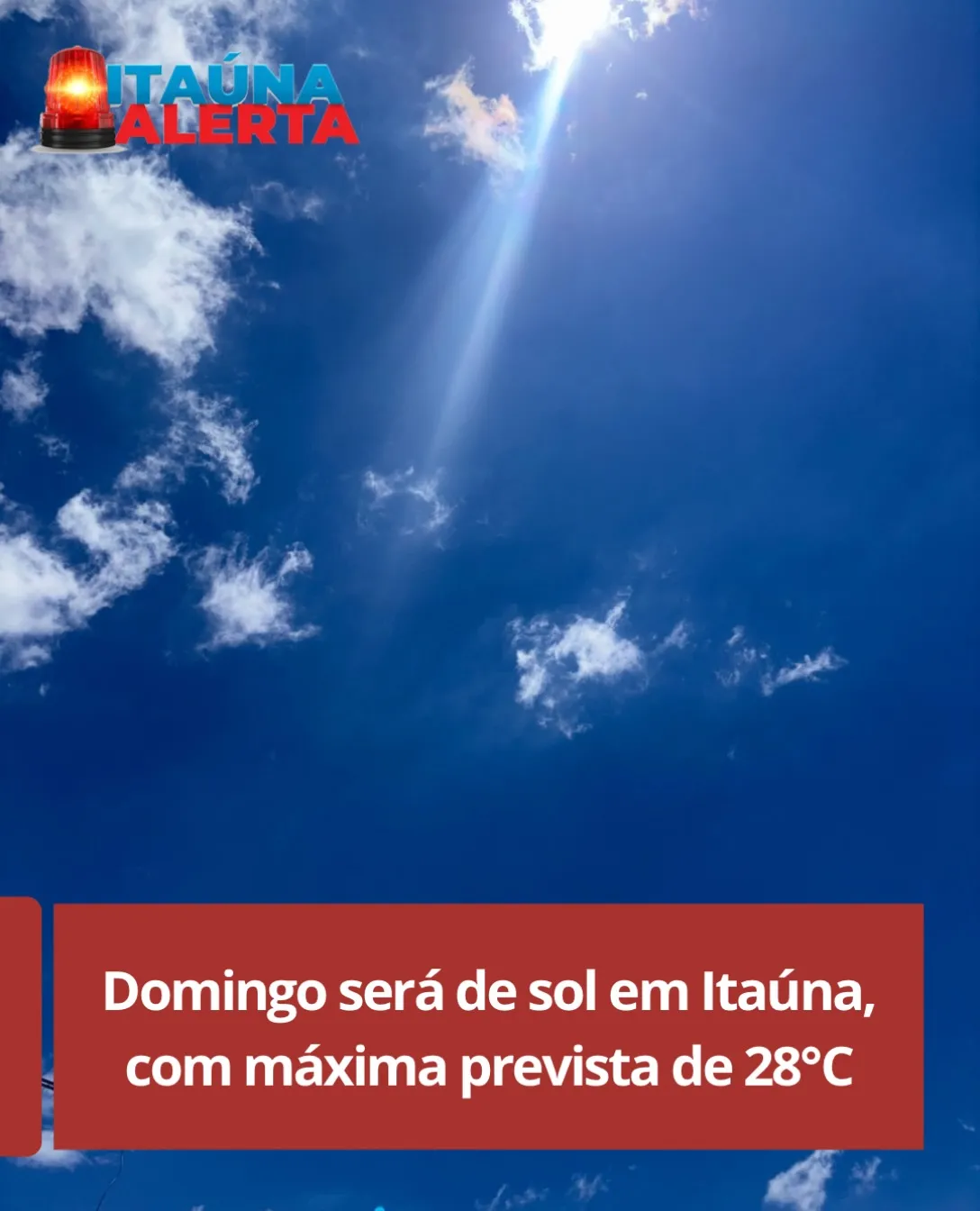 Previsão do tempo em Itaúna neste domingo: sol e até 28°C