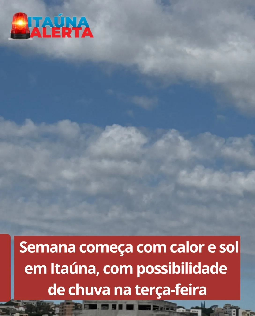 Previsão do tempo em Itaúna: calor e chuva na terça