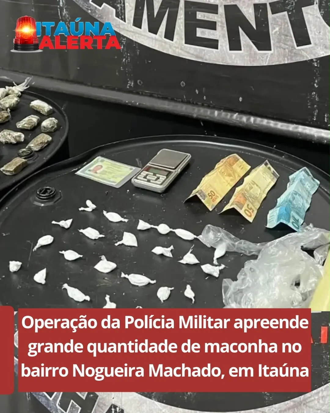 Operação da PM apreende drogas no bairro Nogueira Machado