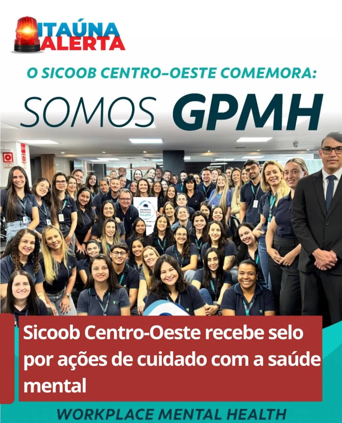 Sicoob Centro-Oeste conquista selo Great People Mental Health