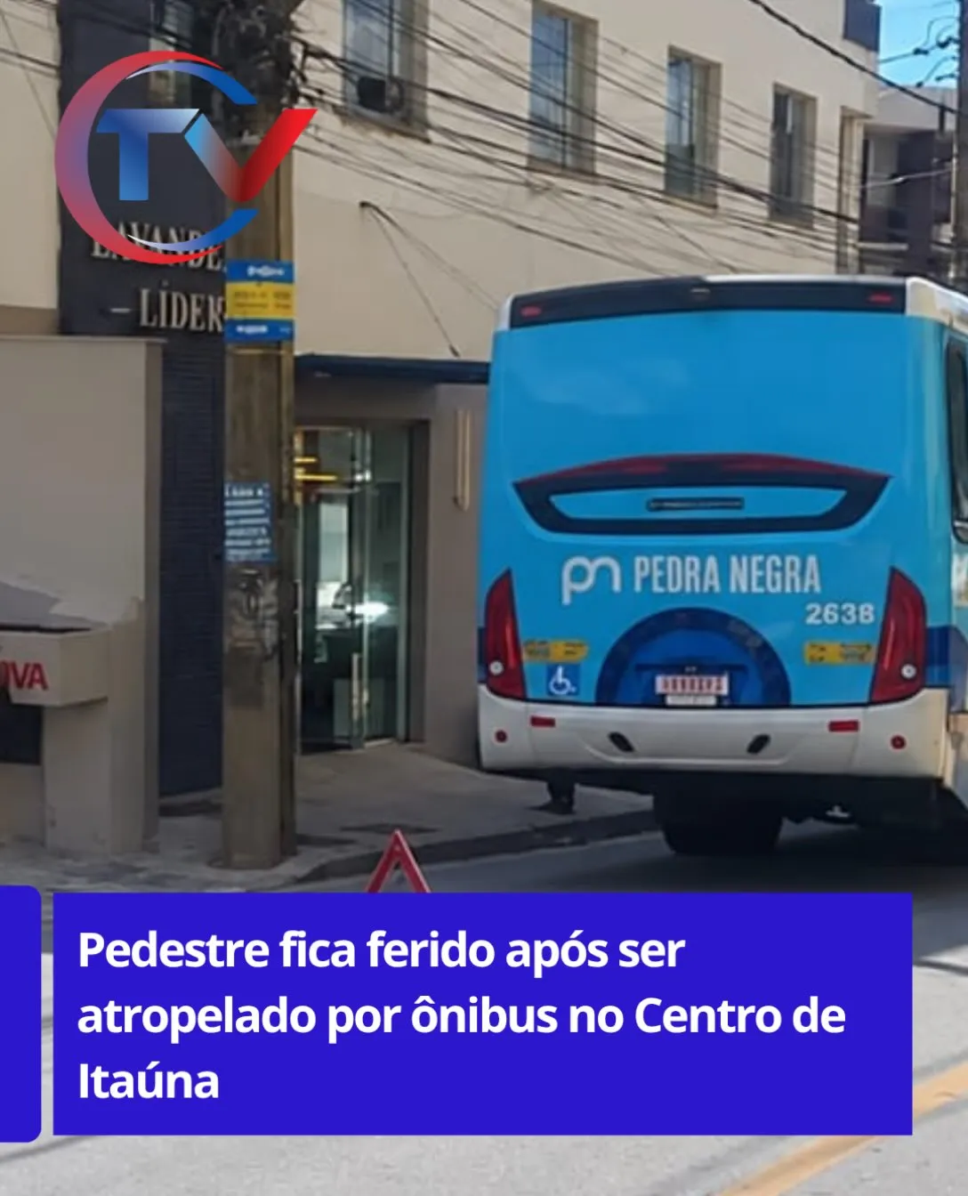 Pedestre é atropelado por ônibus no Centro de Itaúna