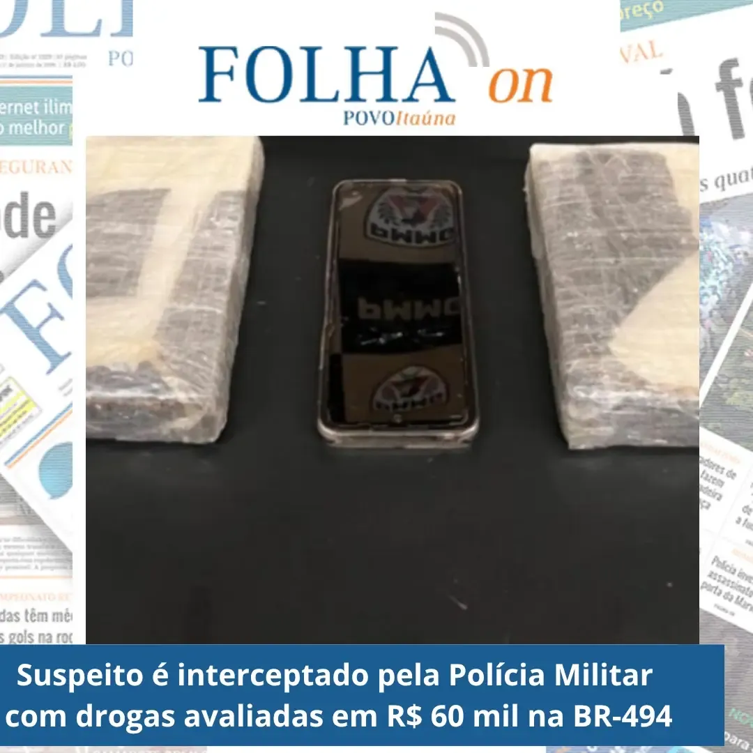 Homem preso com 2 barras de cocaína na BR-494