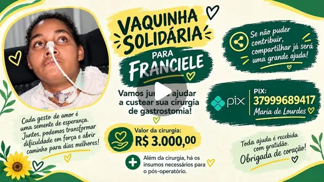 Campanha de arrecadação para cirurgia de Franciele