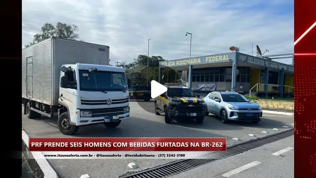 PRF prende seis homens com bebidas furtadas na BR-262