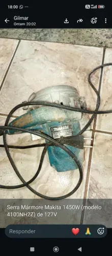 Serra Mármore Makita 1450W (modelo 4100NH2Z) de 127V